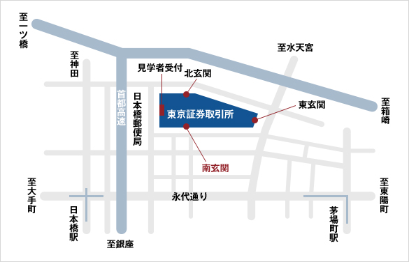 東京証券取引所周辺図